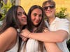 Neta Shahar (center) in Israel with friends