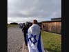 Sasson and her class at the Majdanek Concentration Camp in Poland