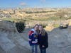 Nuytten (right) in Jerusalem overlooking the Temple
