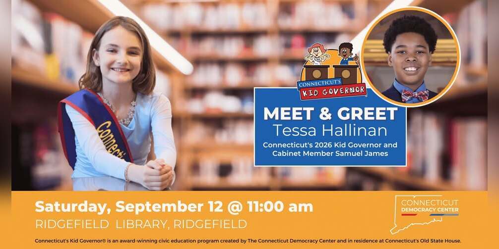 Meet & Greet: Kid Governor Tessa and Cabinet Member Samuel at Ridgefield Library!