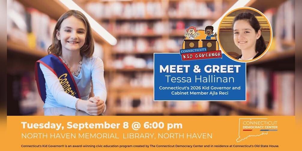 Meet & Greet: Kid Governor Tessa and Cabinet Member Ajla at North Haven Memorial Library!