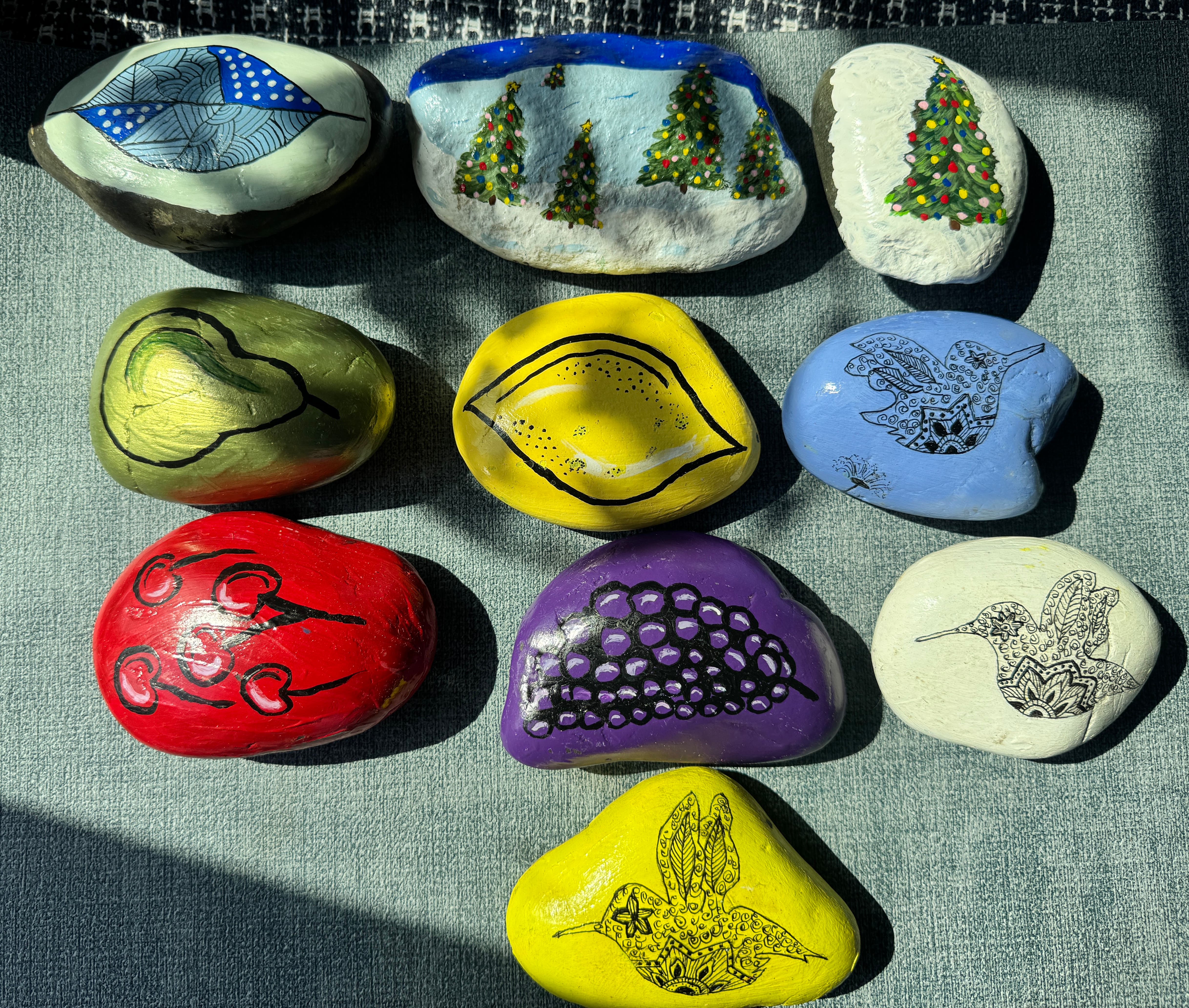 Hand Painted Madison Beach Rocks