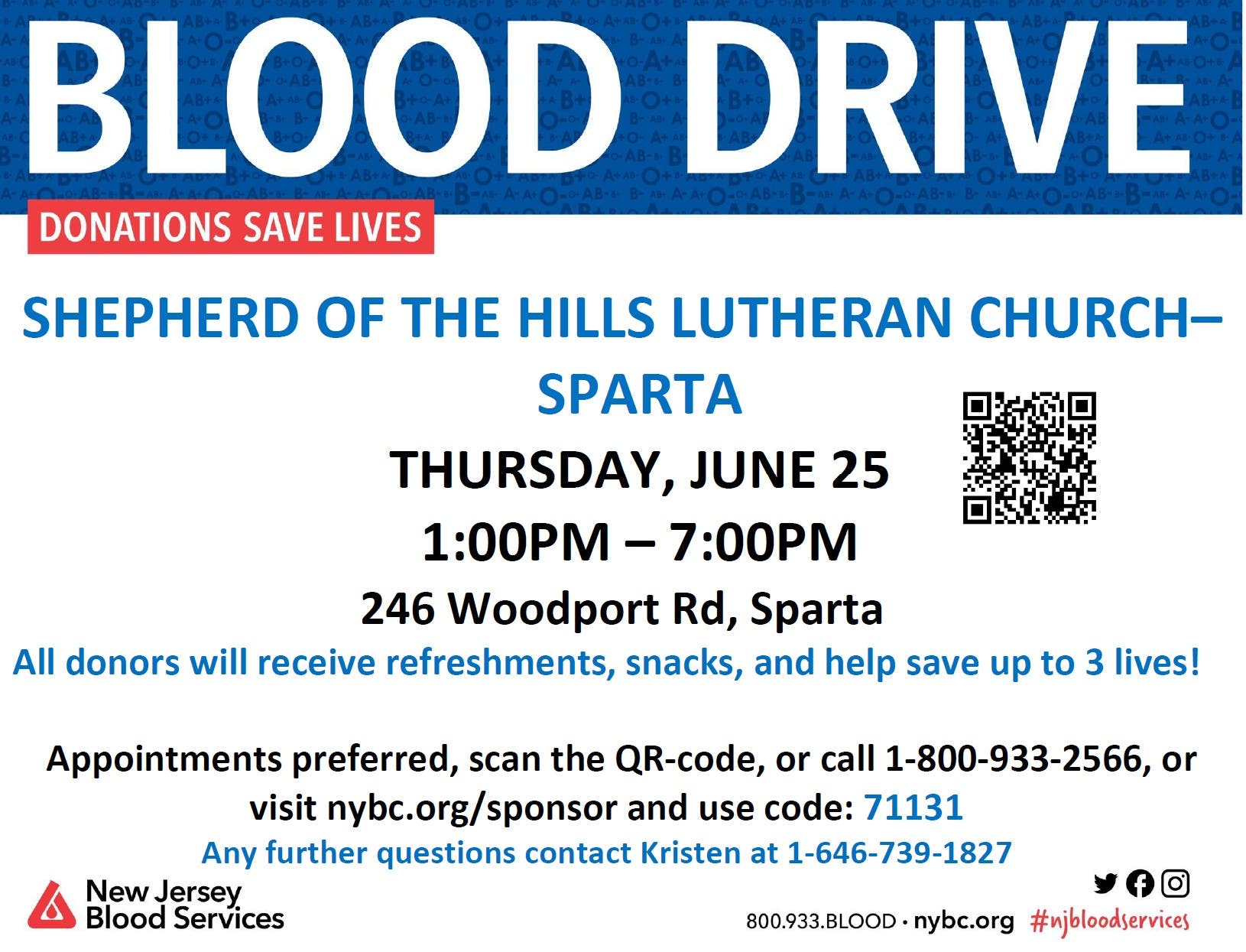 Shepherd of the Hills to Host a Community Blood Drive