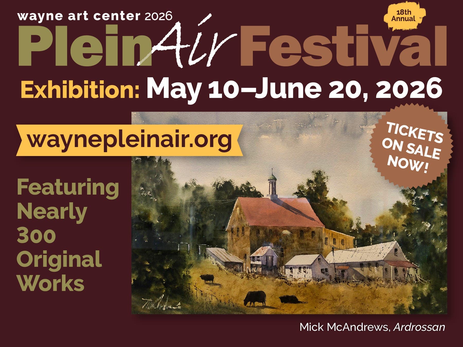 Wayne Art Center Plein Air Collectors' Preview Tickets On Sale!