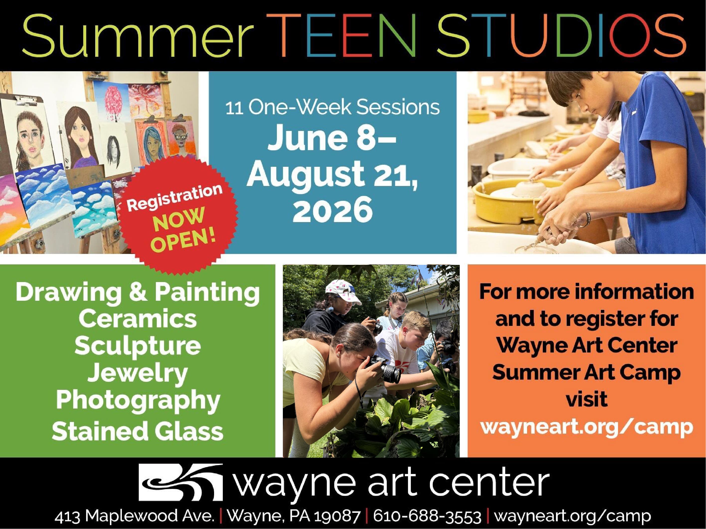 Art 250 - Visions of America! Explore and Register now for Summer TEEN Studio Art Classes!