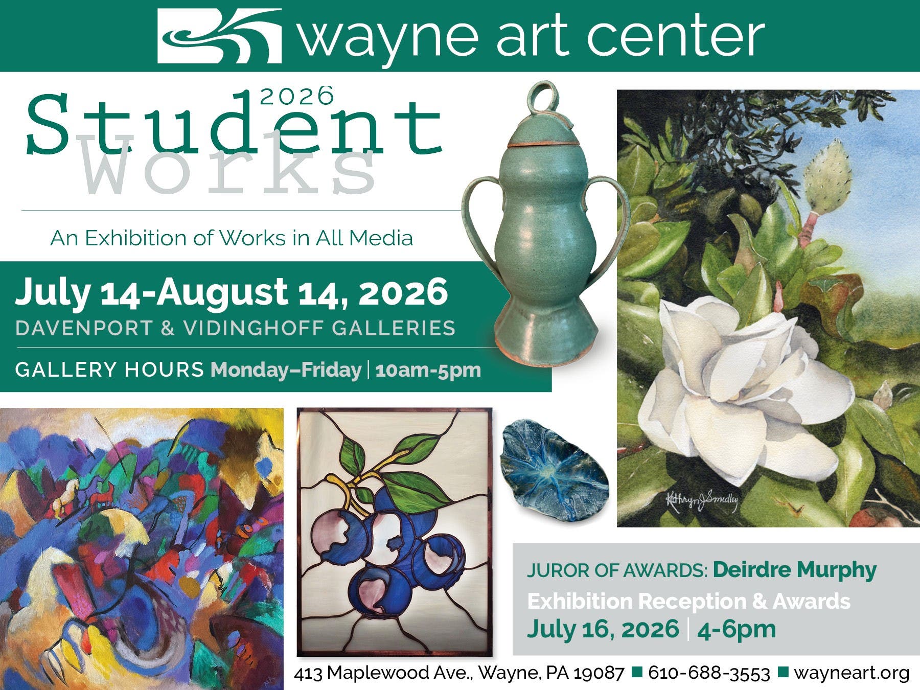 Student Works Art Exhibit at Wayne Art Center!