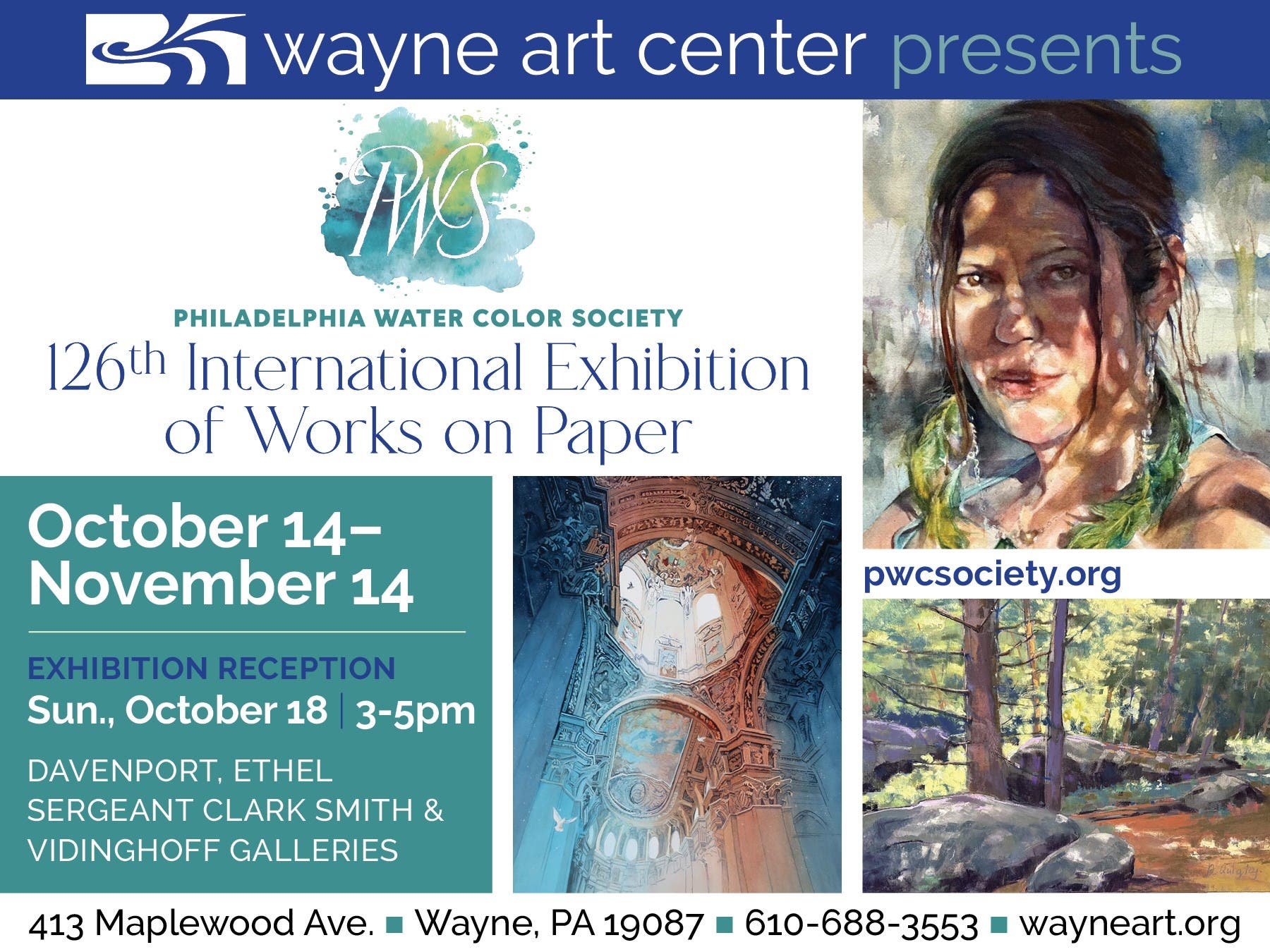 Philadelphia Water Color Society 126th International Exhibition at Wayne Art Center