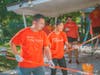Wells Fargo Volunteers painting a home
