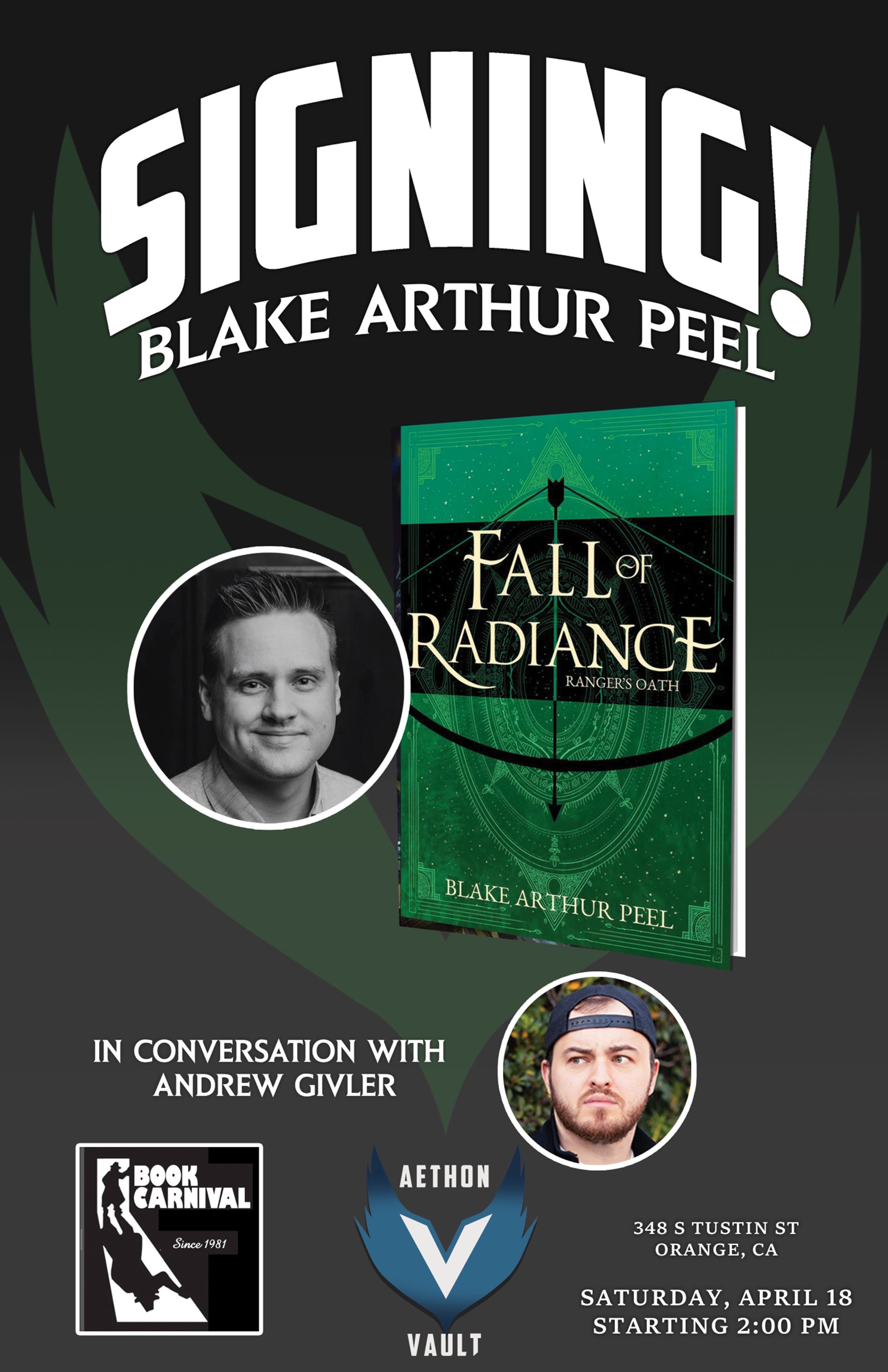 Book Carnival welcomes Blake Arthur Peel 