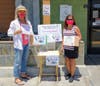 'Let Oceanside Vote' volunteers collecting signatures for District 1 Recall in front of Frazier Farms on Oceanside Blvd. 