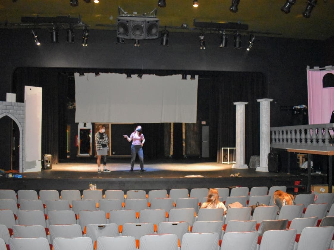 Rehearsal for "Shrek the Musical" at the Historic Brooks Theatre in Downtown Oceanside