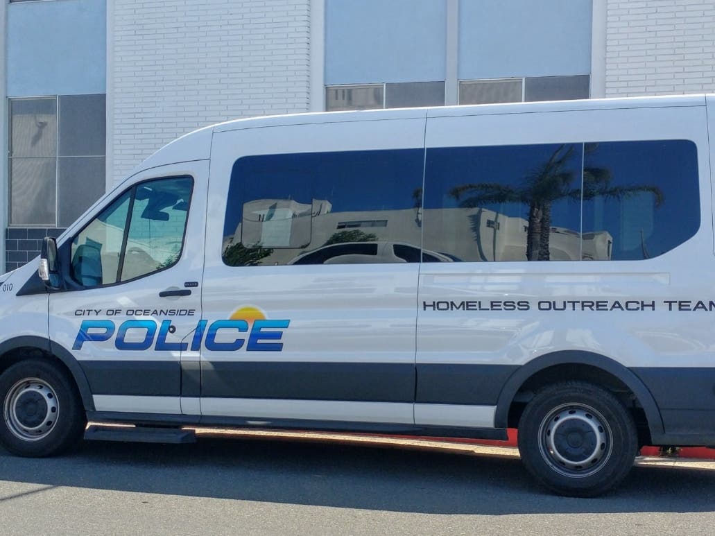 The Oceanside Police Department's Homeless Outreach Team travels with Social Workers to provide assistance to people experiencing homelessness.