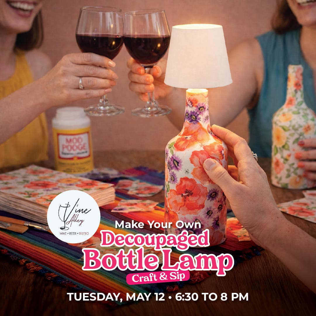 Make Your Own Decoupaged Bottle Lamp