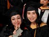 Master of Social Work graduates Tienna Sharee Guadarrama, left, and Sofía Gudiel, right, of Norwalk.