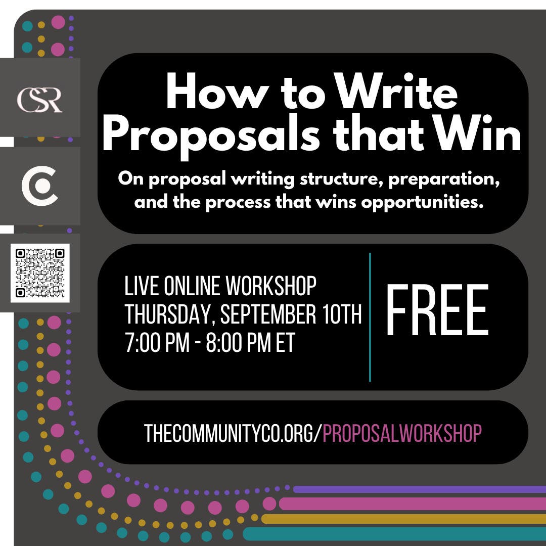 How to Write Proposals that Win: Free Workshop for Small Businesses and Nonprofits
