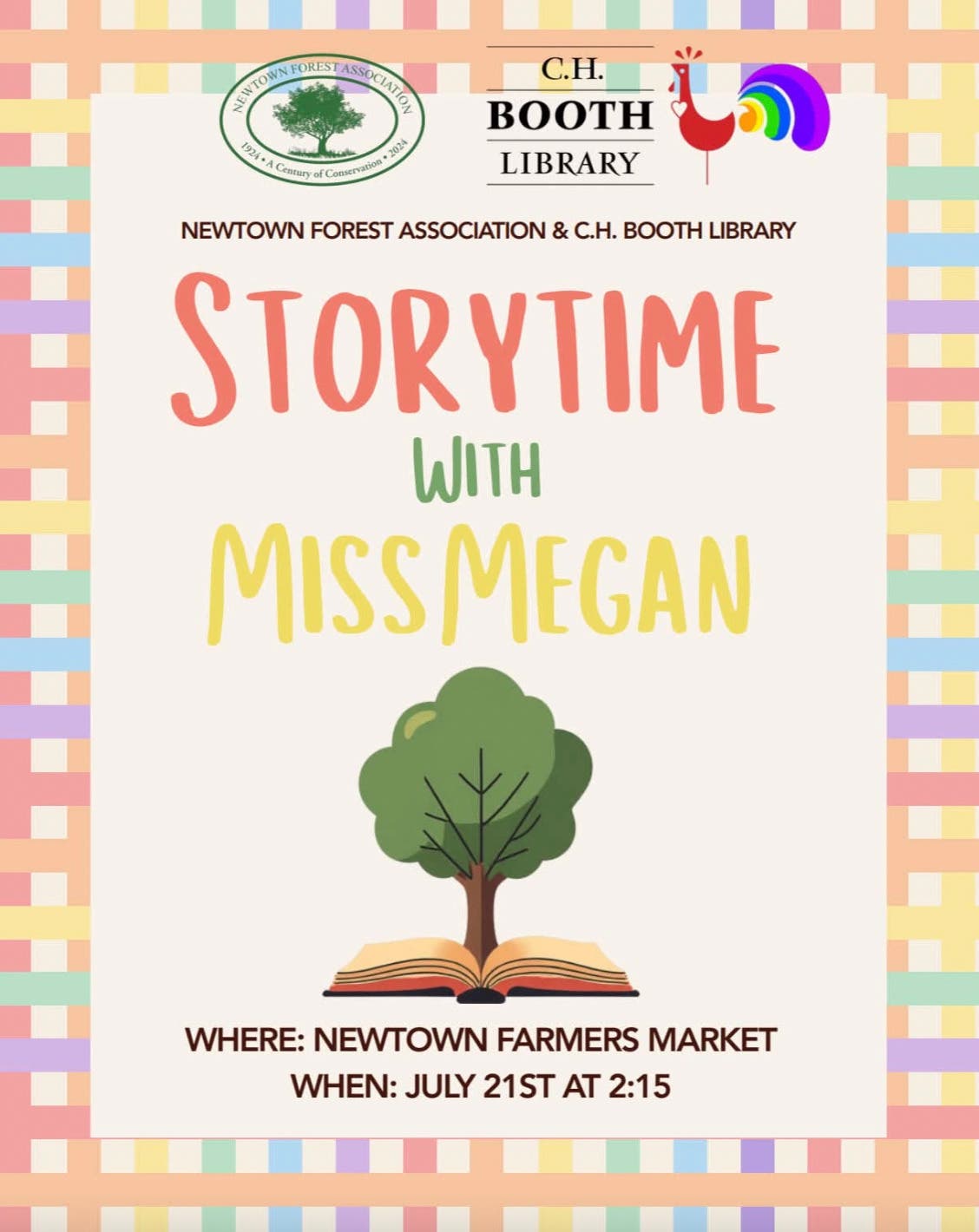 Fresh Produce/Baked Goods, Live Music, Story Time @ Newtown Farmers Market