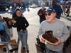 Each DBI team member received a pair of new boots from the company.