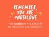 Looking for encouragement and to connect with other? Join "Not Alone" on Sunday, December 25 and Sunday, January 1 at 11:00 am CST. The live events will be hosted on Toby Slough's Instagram, Facebook and TikTok. 