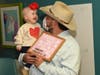 Country Music star Josh Abbott poses with a patient at Cook Children’s