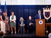 Maria Link, April Cook, Ruth Burke, Jeffrey Laba, Father Nate Bostian, and David Baad of ESD
