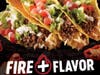 Each taco starts with a crispy corn shell filled with Carolina Reaper-infused Monterey Jack cheese, seasoned ground beef, crisp lettuce and ripe tomatoes and topped off with a cool cilantro lime crema sauce.