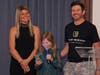Men of Nehemiah graduate Travis Blakeley with his wife Amanda and daughter Brooklyn spoke of the program’s success at the Gospel dinner.