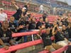The men of Men of Nehemiah attended a Jesuit Dallas game at Southern Methodist University to cheer on Noah McGough. 