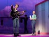 Seniors Jamie Mann and Sophie Rossman performing in a mini musical. Mann is using the guitar skills he learned recently for his role as Brody in Netflix's "Country Comfort."
