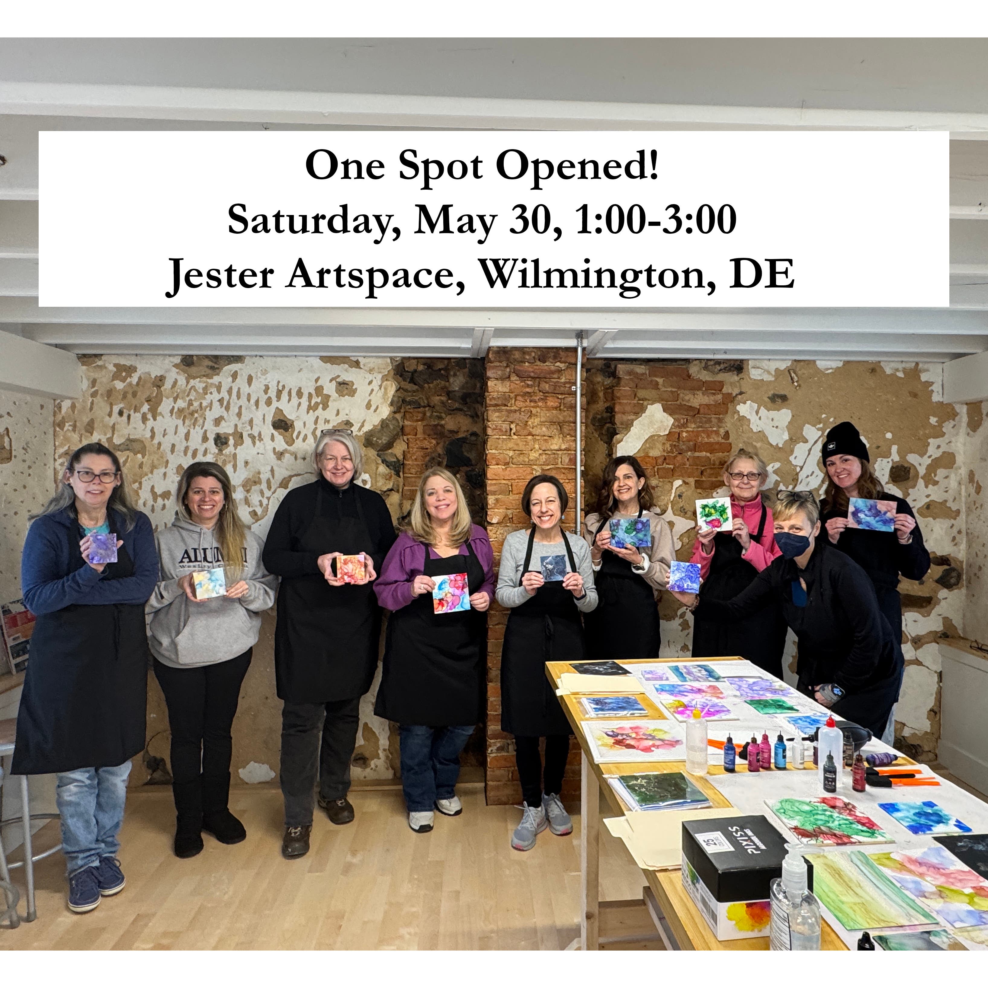 Introduction to Alcohol Inks Workshop with Nina Yocom