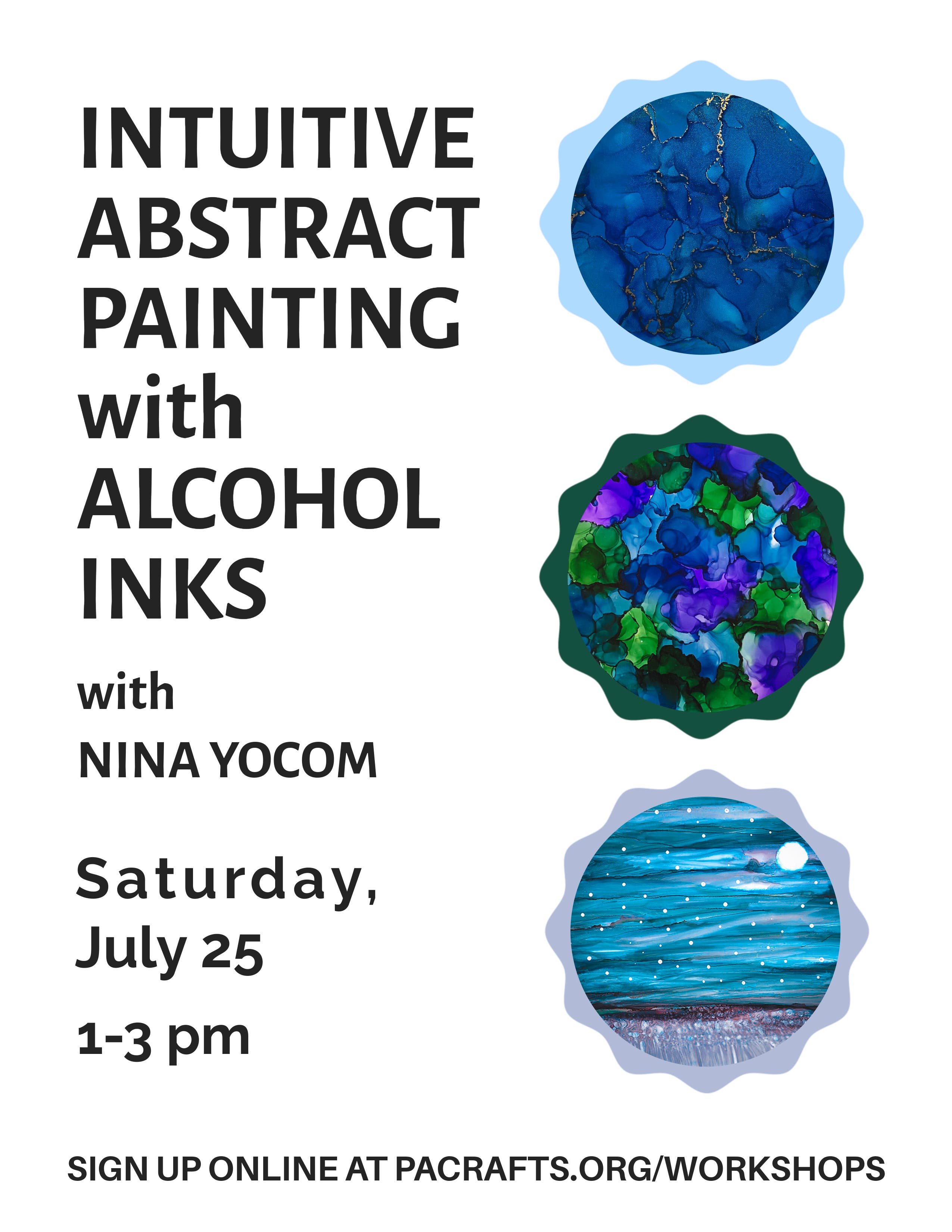 Intuitive Abstract Painting with Alcohol Inks with Nina Yocom