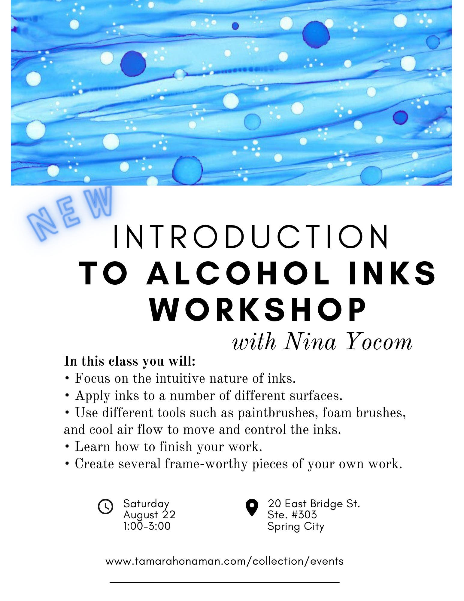 Introduction to Alcohol Inks with Nina Yocom