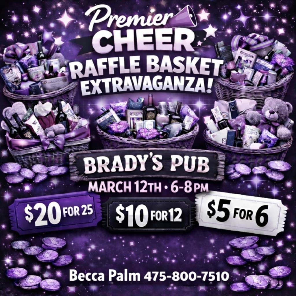 Mar 12 | Premier Cheer Raffle Basket Extravaganza! | Naugatuck, CT Patch