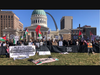 From the Aaron Bushnell vigil hosted by the Uhuru Solidarity Movement & Veterans for Peace with support from Solidarity Coalition STL Metro East on Saturday March 1, 2024.