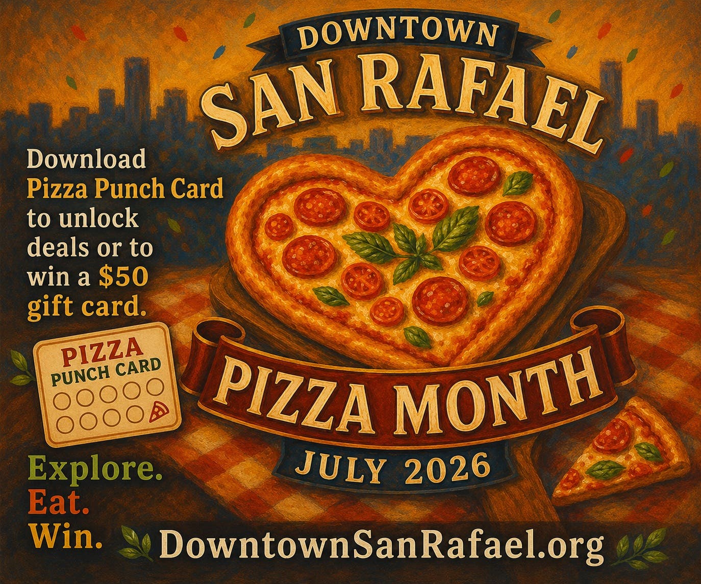 Downtown San Rafael's 1st Annual Pizza Month