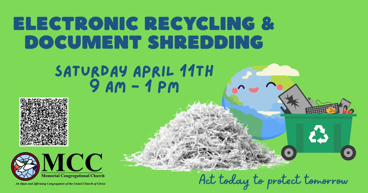 Electronics Recycling and Secure Document Shredding Event 9am-1pm