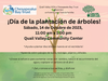 Lawn signs (English on one side, Spanish on the other) announced the upcoming Tree Planting Day. Thanks Jenni M. for the design and Hugo Z. for the translation into Spanish. 
