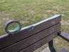 Duct tape sticky-side up. But the hot sun will soon degrade the tape. Can the HOA devise a permanent solution? I forgot to take a photo before trying to clean up the mess. White streaks, bird droppings, were on the seat and dripping down the backrest.  