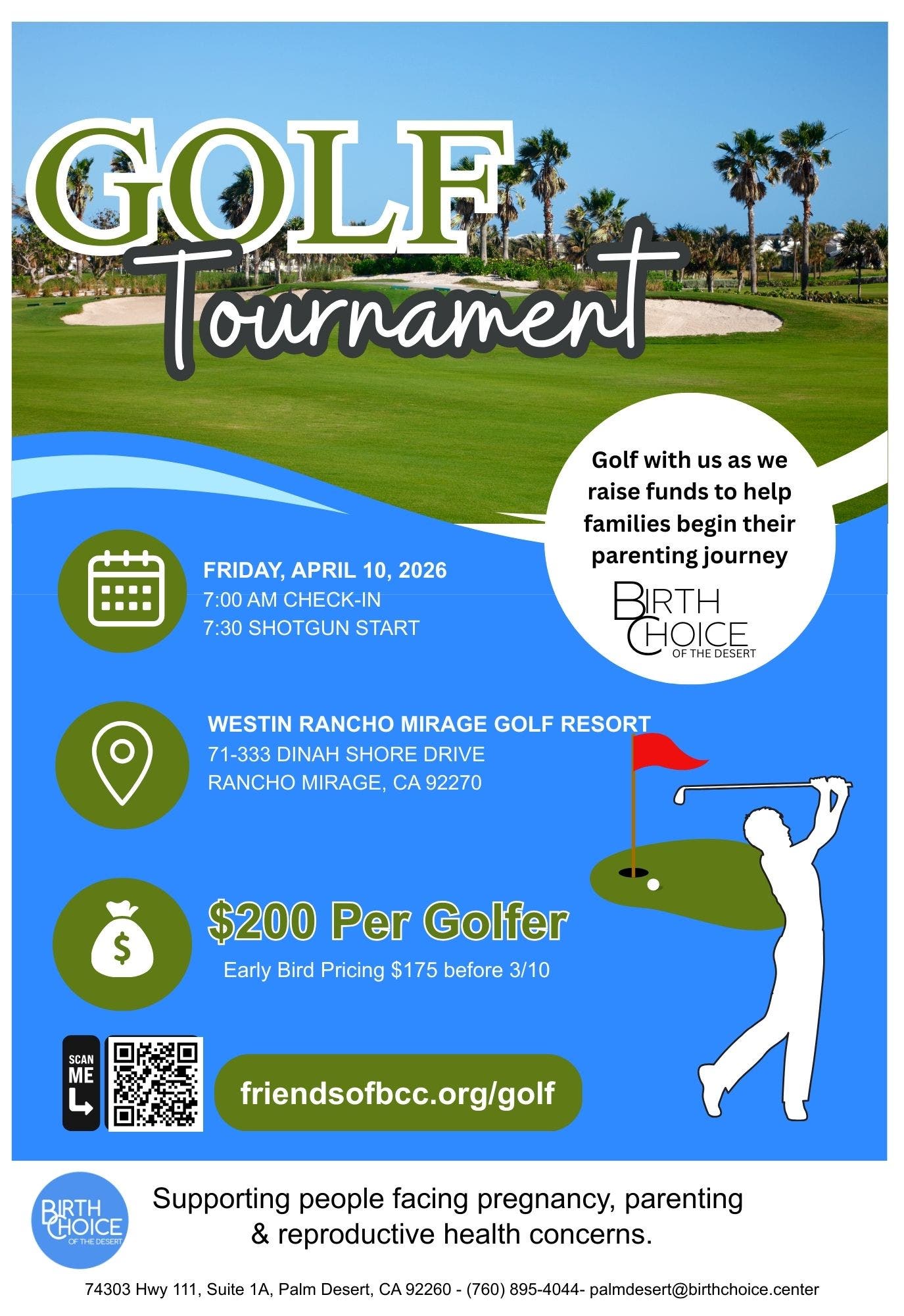 Birth Choice Of The Desert Golf Tournament