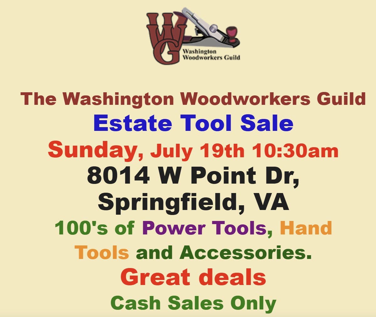 Tool Sale! 100's of power and hand tools