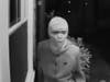 The robber was caugh on camera while approaching the home.