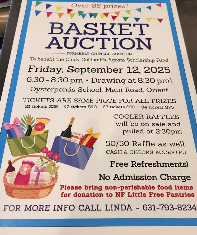 Basket Auction for the Cindy Goldsmith-Agosta Scholarship Fund