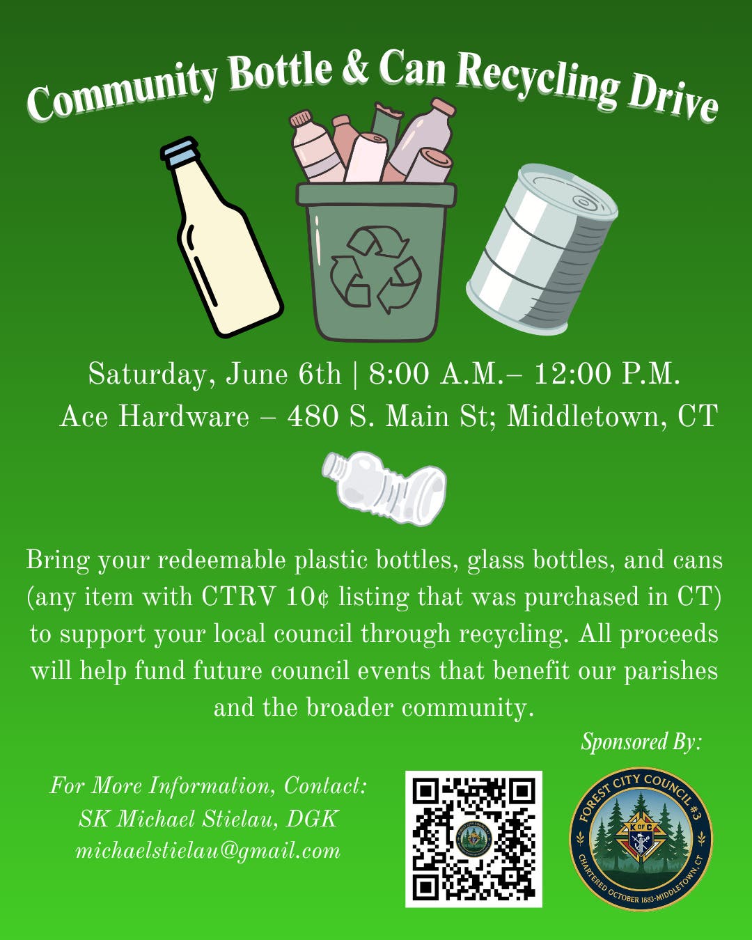Knights of Columbus Community Bottle & Can Drive