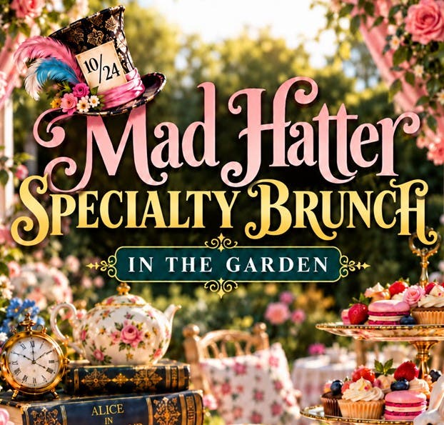 "Mad Hatter Specialty Brunch" on October 24 at The J House Greenwich