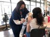Students got vaccinated for COVID-19 at Molloy College. 
