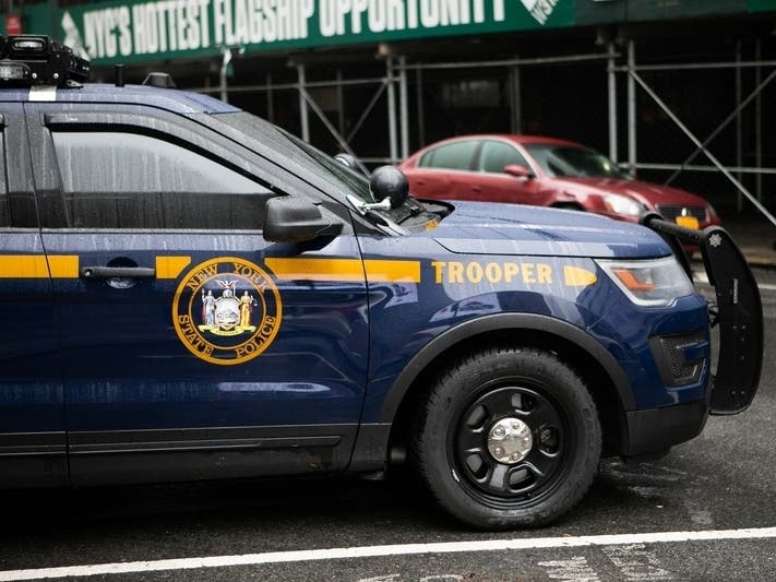 State troopers and a pair of Long Beach firefighters keep a wrong-way driver on the Meadowbrook Parkway from causing harm to anyone.