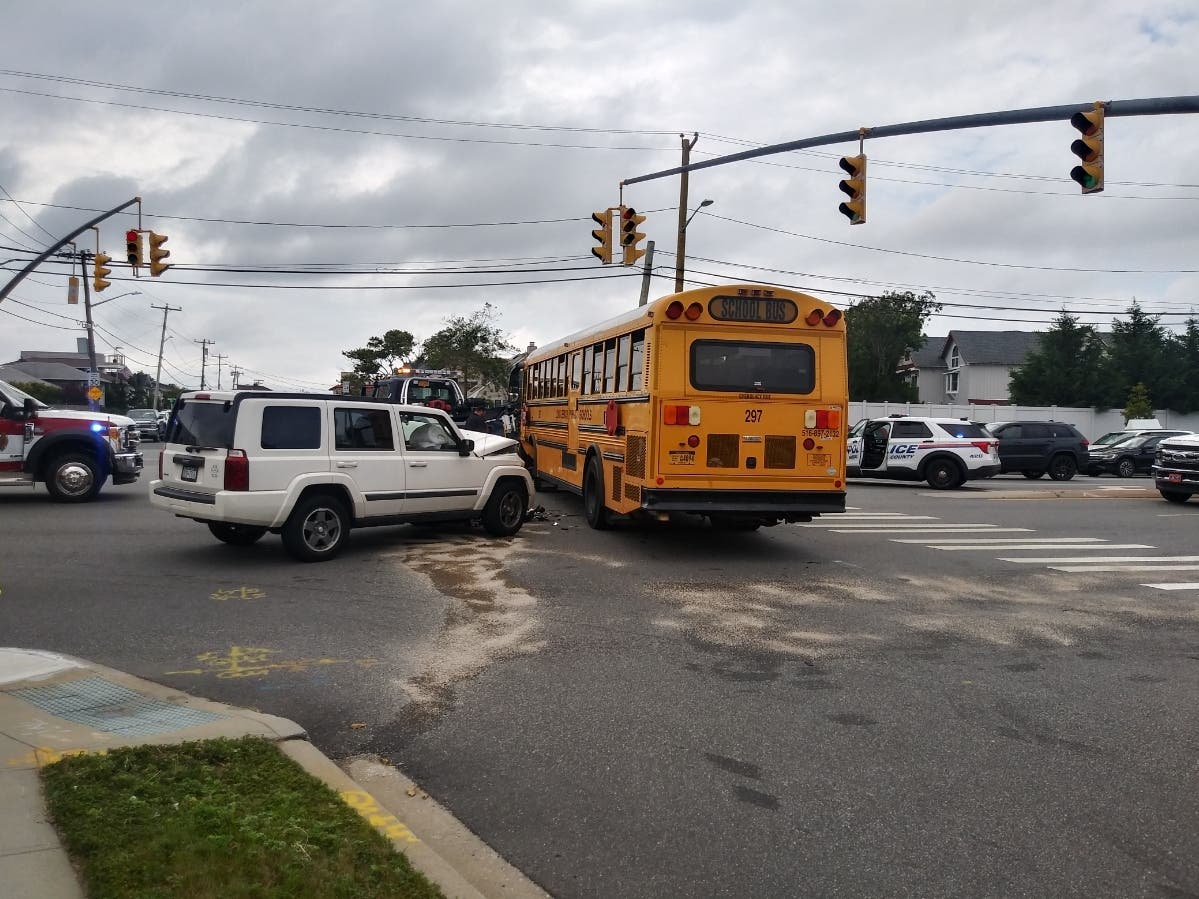 An SUV and school bus collided on Friday afternoon, sending six children to the hospital with minor injuries, police say. 
