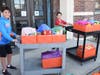 Students at The Chatterton School gathered items for a local food drive. 
