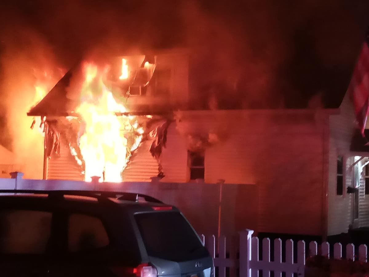 A North Bellmore home was badly damaged by a fire on Saturday night. 