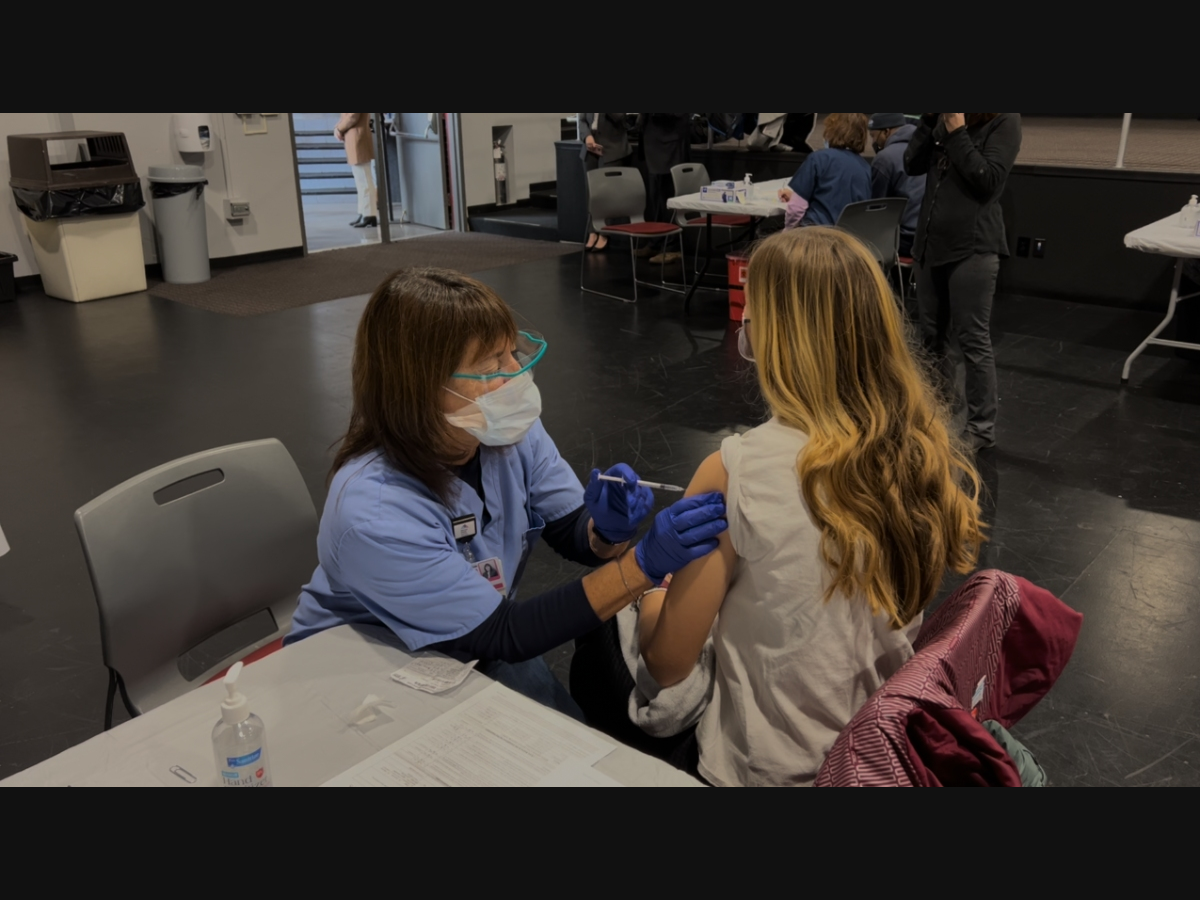 Molloy College offered free booster shots against the coronavirus as the spring semester started. 