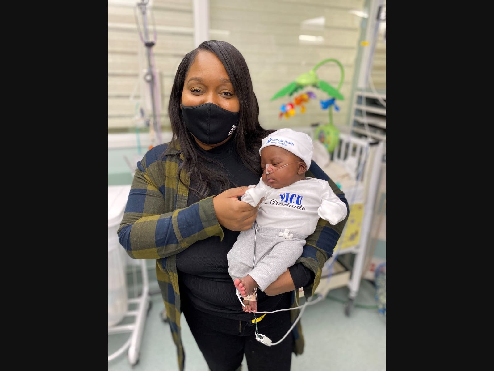 Bevon Campbell goes home after four months in the hospital's neonatal department. 